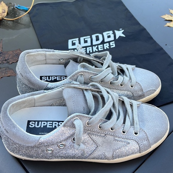 Golden Goose Shoes - Golden Goose Delux Brand Superstar Glitter Low-Top Sneakers